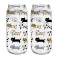 Simpatici calzini corti stampati 3D gatto cartone animato per donna e uomo, stile casual. - Taglia unica / Stile A009