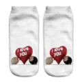 Simpatiche calze corte alla caviglia con stampa pecora cartone animato 3D per uomo e donna. - Taglia unica / Stile A024