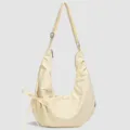 Borsa a spalla slouchy a quadri gialli casual con tracolla regolabile per uso quotidiano. - Giallo