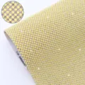 Yellow Resin Rhinestone Mesh Sticker Hot Melt Adhesive DIY Craft Sparkle Decal Roll - Lemon Yellow