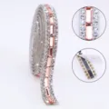 Self-adhesive rhinestone strip crystal drill ribbon DIY bling trim for clothing accessories. - Champagne