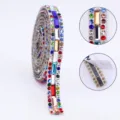 Ruban de strass autocollant DIY cristal pour la décoration de vêtements et de loisirs. - Coloré