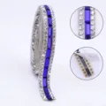 Bande de strass adhésive cristal bleu bricolage décoration ruban scintillant vêtement - Bleu Saphir