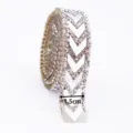 Self adhesive rhinestone ribbon 1.5cm wide bling strip for DIY crafts and decor. - 1.5cm Self-Adhesive 1 Meter / Silver Sequin