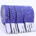 Blue rhinestone ribbon adhesive crystal mesh trim diy craft sparkling diamond roll for clothing decor - (2 Rows 0.5cm Wide) Self-Adhesive 1 Yard / Royal Blue 2.5*2.5 Resin + Rhinestone