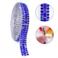 Blue self-adhesive crystal rhinestone strip diy sparkly diamond ribbon for crafts car decor - Sapphire Blue