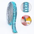 Blauwe kristallen strass zelfklevende strip voor DIY ambachten, glanzende diamant tape. - Meerblauw