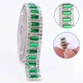 Self-adhesive rhinestone ribbon crystal diamond strip DIY craft costume decoration trim roll - Self-Adhesive Style / 1 Yard/Pack / Green