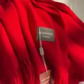 Roter Kaschmir-Gefühl Schal Winter Warm Einfarbig Elegante Damen Wickel-Schal Neu - Echtes Rot