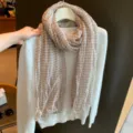 Damen Karomuster Winterschal klassische Mode warme atmungsaktive Freizeit Alltags Tuch Wrap - 180*90cm / Khaki Gitter