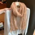 Klassischer Damen Karo Schal Herbst Winter Mode vielseitig warm leicht knittriger Schal. - 180*90cm / Orangegelbes Gitter
