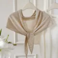 Koreanischer einfarbiger Strick Dreiecksschal Damen Herbst Mode vielseitiger Kopftuch - Khaki
