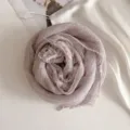 Feste Malve Lila Quasten Schal Herbst Leichte Weiche Atmungsaktive Tägliche Schal Damen - Hellviolett