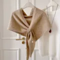 Beige Knitted Triangle Schal Tuch Stilvoll Vielseitig Warmer Halswärmer Mode Accessoire - Khaki