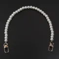 Courroie de chaîne de perles en résine pour sacs, breloques de téléphone et loisirs. - Fermoir Or Clair / 10mm Diamètre Extérieur Environ 40cm (1 Pièce/Paquet)