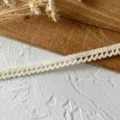 Cinta de encaje de ganchillo de algodón para manualidades DIY, ropa de muñecas y decoraciones. - Estilo 1 / Ancho 0.8cm