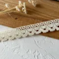 Cinta de encaje de ganchillo blanca para manualidades costura decoración de ropa DIY - Estilo 4 / 2cm de Ancho