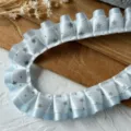 Cinta de volantes azul claro con estrellas y lunares, perfecta para costura y manualidades DIY. - Cielo Estrellado Azul Vapor (6#)