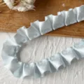 Cinta fruncida de lunares azul claro, encaje plisado de satén para costura DIY y decoración de ropa. - Punto Blanco Azul Vapor (10#)