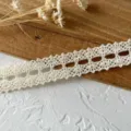 Cinta de encaje de ganchillo blanca para manualidades DIY, costura y decoración hecha a mano. - Estilo 9