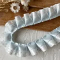 Cinta de volantes plisados de lunares azules para costura DIY y decoración de dobladillo. - Lunares Azules Plisado (12#)