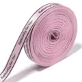 Roze lint rol met zwarte randen en Especially For You tekst voor geschenkverpakking. - 10 Yards/Verpakking / Roze