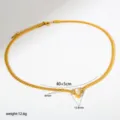 Edelstahl Klingenketten Halskette mit Tropfen Zirkonia Anhänger und Länge 40+5cm. - Klingen-Kette mit Wassertropfen-Strass (B31) / Gold