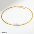 Edelstahl flache Schlangenkette Halskette Gold minimalistischer Schmuck fur Damen - Flache Schlangenkette Stil (B165) / Gold