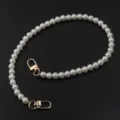 Chaîne de perles en résine sangle de sac accessoire de téléphone DIY bandoulière - Fermoir Or Clair / 10mm Diamètre Extérieur Environ 50cm (1 Pièce/Paquet)