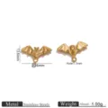 Gold stainless steel bat pendant charm for DIY necklace bracelet jewelry making accessories. - Stainless Steel 3D Bat Pendant