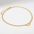 Edelstahl Gold Kubanische Kette Halskette mit ovalem Zirkonia Anhänger Detail Ansicht. - Ovaler Transparenter Zirkonia (B185) / Gold