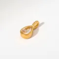 Goldener Birnen Zirkonia Anhänger Halskette Variante Modisch Stilvoll Schmuck Zubehör - Anhänger Ohne Kette (Tropfenform/G65) / Weiß