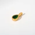 Grüner Zirkon Tropfen Anhänger Gold Edelstahl Halskette Variante Eleganter Schmuck - Anhänger Ohne Kette (Tropfenform/G72) / Dunkelgrün