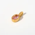 Ovale rosa Zirkon Edelstahl Anhänger Halskette, elegante modische Variante für Damen. - Anhänger Ohne Kette (Ovalform/G79) / Rosa
