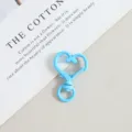 Blue heart shaped lobster clasp swivel snap hook DIY keychain jewelry making accessories - Blue
