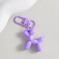 Purple balloon dog keychain detail, cute pendant charm for women handbags and DIY crafts. - Purple