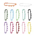 6.5cm candy color 3-hole painted safety pins for waist tightening, DIY jewelry accessories. - Multicolor