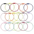 Bunte Draht Schlüsselanhänger Schlaufen Edelstahl Kabelringe für DIY Handwerk und Schlüsselsuche - Gemischter Stil