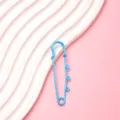 Candy color safety pin brooch for DIY fashion accessories waist tightening buckle clothes decor - Blue