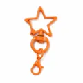Oranger sternförmiger Schlüsselanhänger Metall Karabiner Drehverschluss DIY Schmuck - Pentagramm Anhänger(303) / Orange