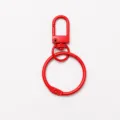 Red metal keyring lobster clasp clip DIY jewelry accessory bag pendant hardware kit - Gate Buckle + Ring / Red