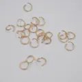 Gold open jump rings for jewelry making, metal connection rings for DIY craft bracelets. - 1.2x8mm / KC Gold