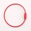 Roter Metall Draht Schlüsselring Bonbon Farbe lackiert Stahlkabel Ring für DIY Handwerk neu - Rot