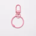 Porte-clés en métal rose mousqueton avec anneau rond accessoire pendentif de sac DIY. - Boucle De Porte + Anneau / Rose