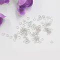 Silver open jump rings for DIY jewelry making, metal connectors for bracelets and necklaces. - 1.2x8mm / White K/Silver