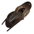 Brown glossy polka dot heart hair claw clip close-up showing fine texture and unique design. - 12.56x4.5x4cm (28.5g) / Dark Coffee