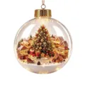 Transparent Christmas Tree Globe Ornament Festive Hanging Decoration for Holiday Party - Christmas Market Tree Gift Micro Landscape Transparent Christmas Ball Pendant