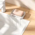 Porte-savon égouttoir en silicone, blanc simple petite taille, rangement salle de bains. - S / Blanc Minimaliste