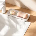 Porte-savon en silicone avec drainage pour evier de cuisine et salle de bains, blanc - M / Blanc Minimaliste