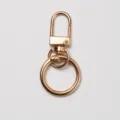 Gold metal keyring clasp lobster hook DIY jewelry accessories split ring bag hardware - KC Gold - Gate Buckle + Spring Ring